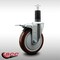 Service Caster 5'' SS Maroon Poly Swivel 1-1/4'' Expanding Stem Caster Total Lock Brake SCC-SSEXTTL20S514-PPUB-MRN-114 - alternate 4